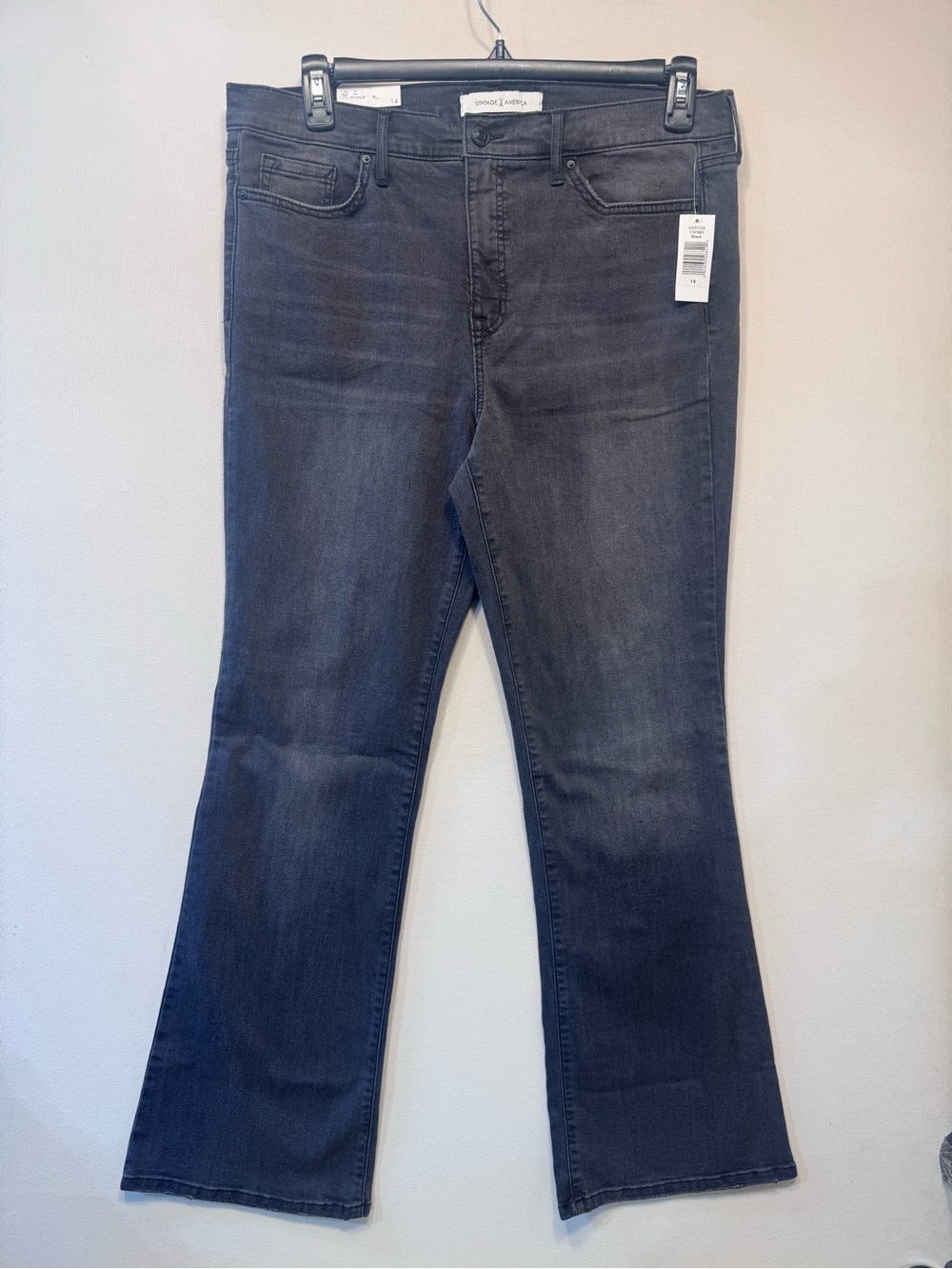 Vintage America Ladies' Bootcut Jean Mid-Rise Stretch Denim nwt
